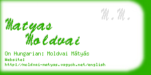 matyas moldvai business card