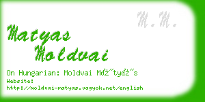 matyas moldvai business card